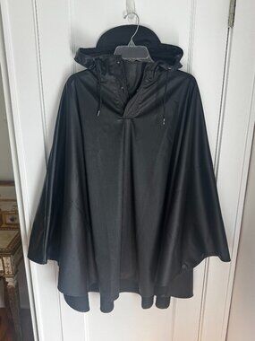 New RAINS waterproof hooded rain poncho cape festival pullover jacket unisex S